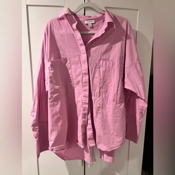 Top shop split back button up - Picture 2 of 3